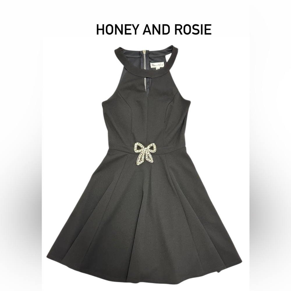 Honey and Rosie Halted Neck Mini Fit and Flare Dress , Size XS